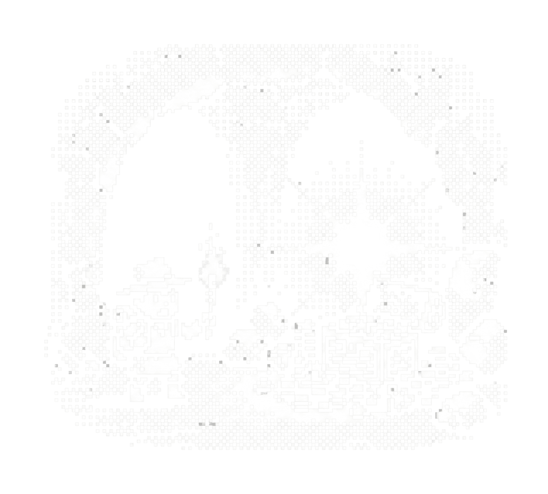 Pixel art explorer discovering treasure